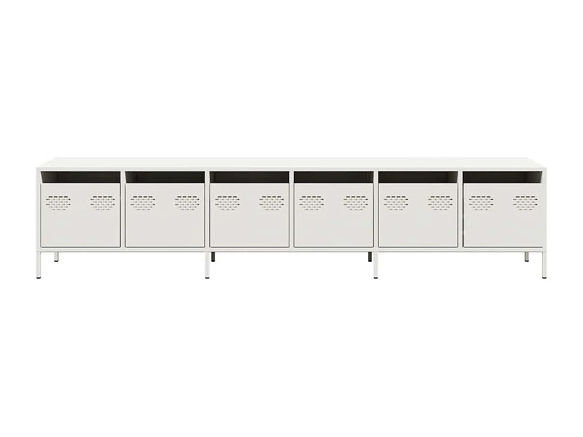 Tv-meubel | Tv-Bank | TV-kast202x39x43,5 cm koudgewalst staal wit