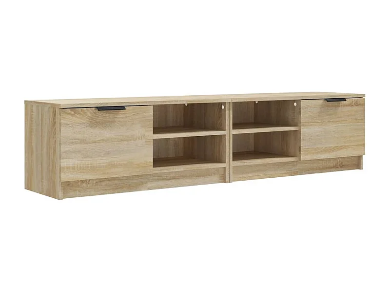 Mueble para TV  | Gabinete de TV |  Mueble de salón 2 pzas madera contrachapada roble 80x35x36,5 cm