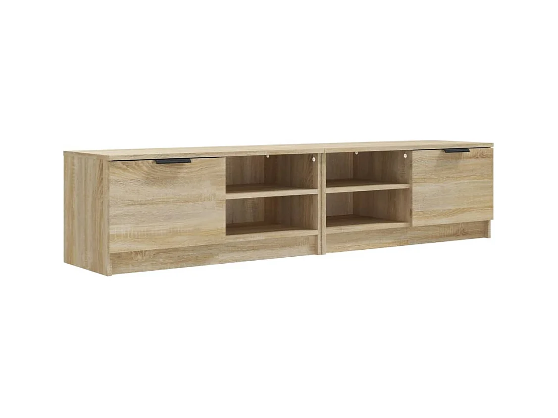 Mueble para TV  | Gabinete de TV |  Mueble de salón 2 pzas madera contrachapada roble 80x35x36,5 cm