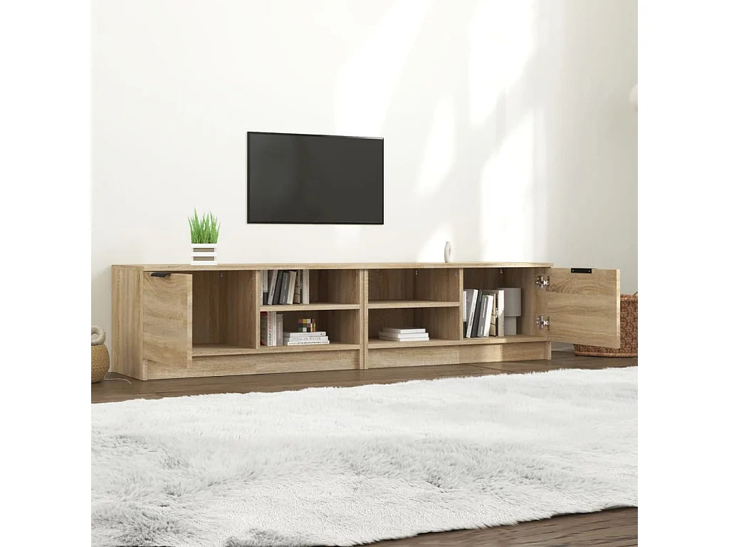 Meubles TV | Bancs TV | Armoires TV 2 pcs Chêne sonoma 80x35x36,5 cm Bois d'ingénierie