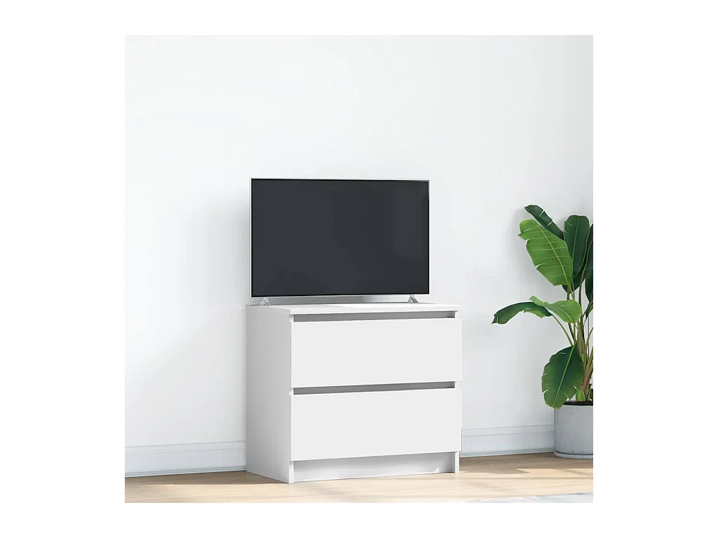 Tv-meubel | Tv-Bank | TV-kast60x35x54 cm bewerkt hout wit