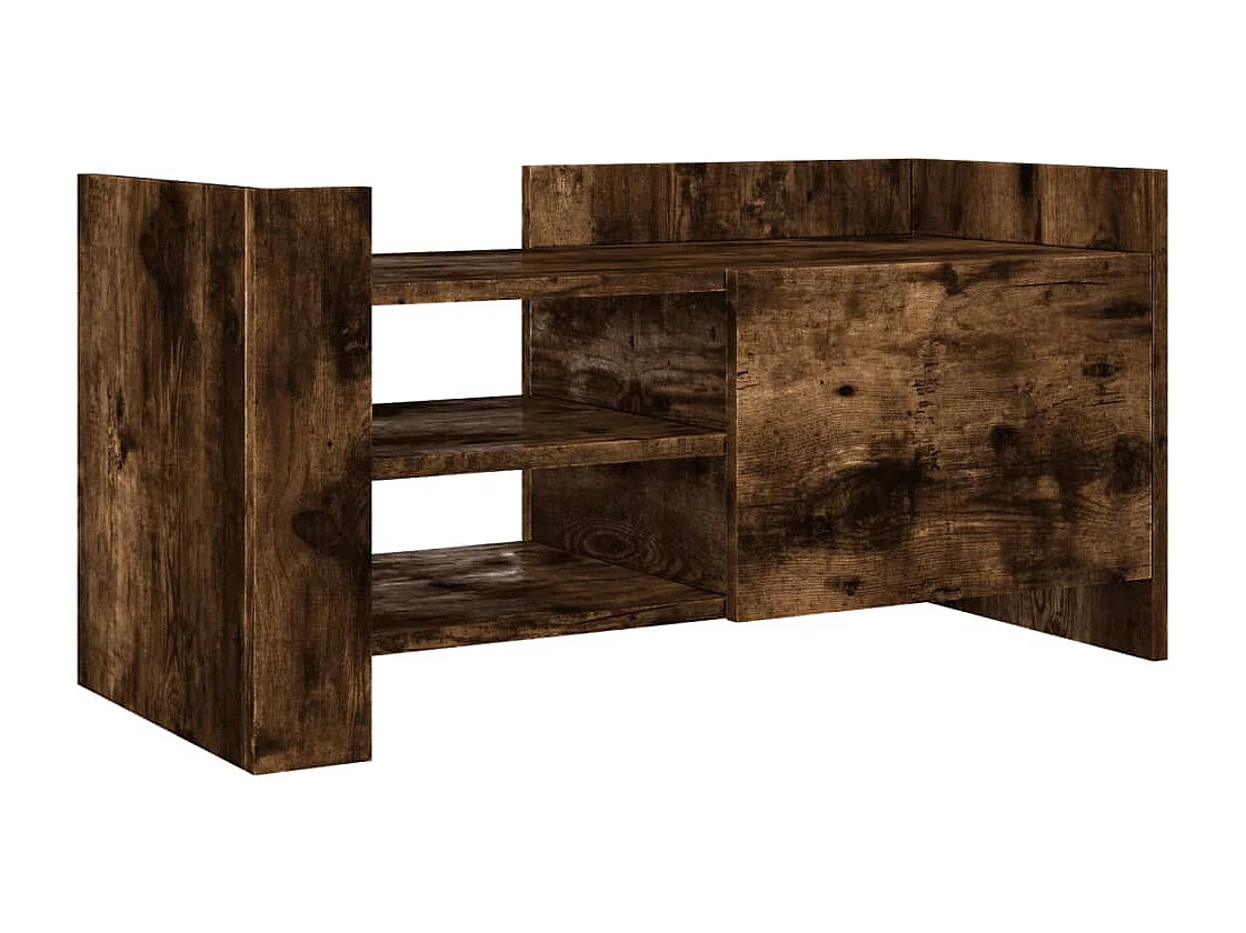 Mueble de TV | Mueble de salón madera de ingeniería roble ahumado 80x35x40 cm