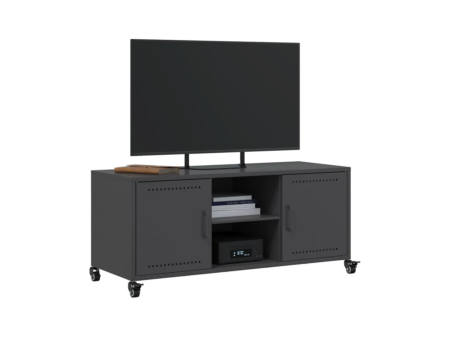 Tv-meubel | Tv-Bank | TV-kast100,5x39x43,5 cm staal zwart
