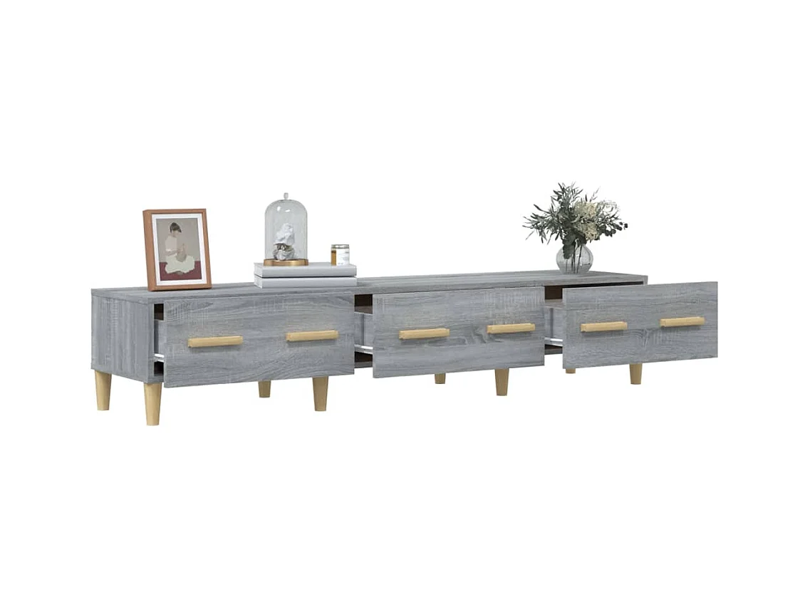 Mueble para TV  | Gabinete de TV |  Mueble de salón madera contrachapada gris Sonoma 150x34,5x30 cm