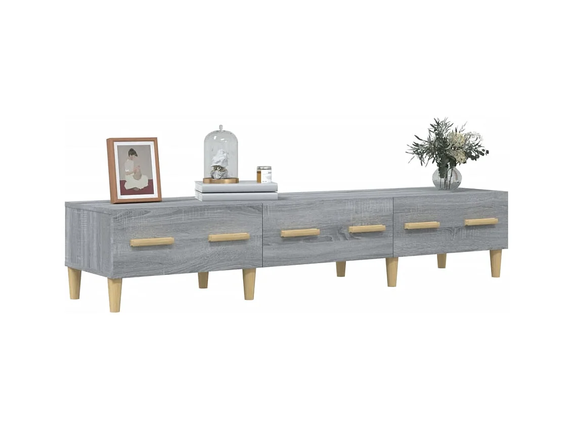 Mueble para TV  | Gabinete de TV |  Mueble de salón madera contrachapada gris Sonoma 150x34,5x30 cm