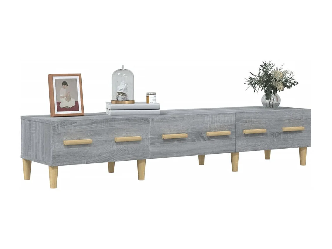 Meuble TV | Banc TV | Armoire TV Sonoma gris 150x34,5x30 cm Bois d'ingénierie
