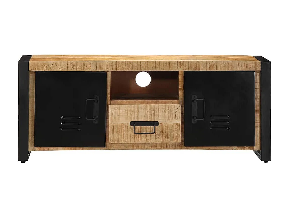 Meuble TV | Banc TV | Armoire TV 100x30x40 cm bois massif de manguier brut