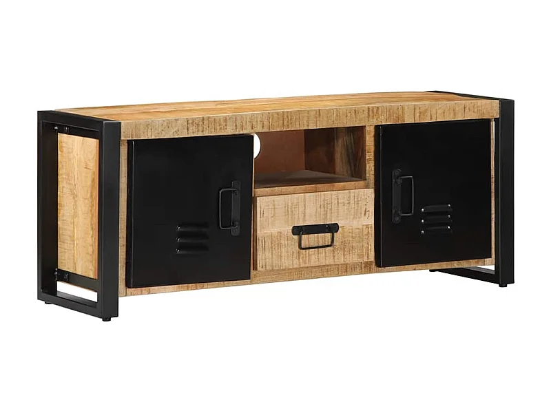 Mobile Porta TV | Armadietto TV 100x30x40 cm in Legno Massello di Mango Grezzo
