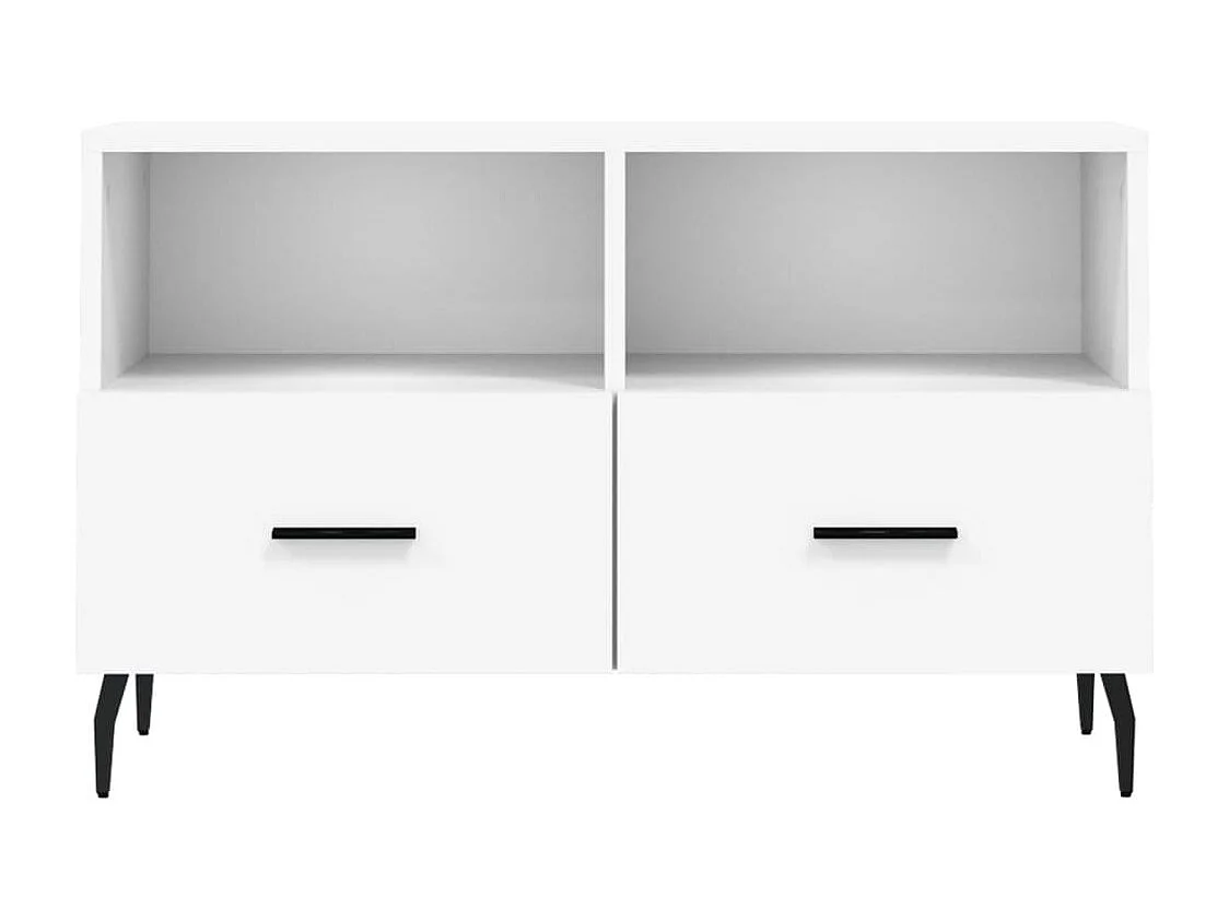 Mueble para TV  | Gabinete de TV |  Mueble de salón madera contrachapada blanco 80x36x50 cm