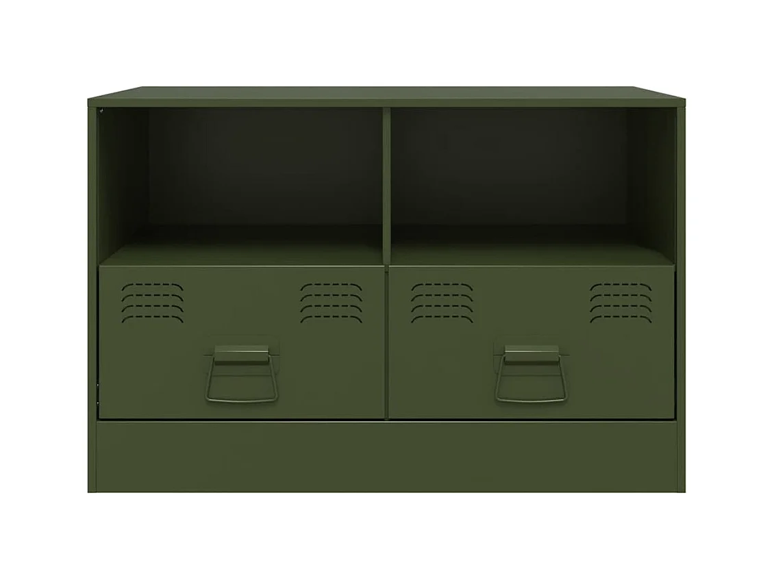 muebles para TV  | Gabinetes de TV |  Muebles de salón 2 unidades acero verde oliva 67x39x44 cm