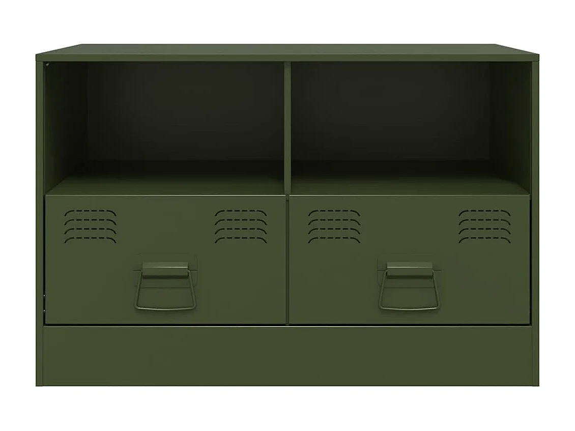 muebles para TV  | Gabinetes de TV |  Muebles de salón 2 unidades acero verde oliva 67x39x44 cm