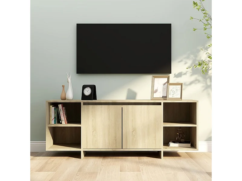 Tv-meubel | Tv-Bank | TV-kast130x35x50 cm bewerkt hout sonoma eikenkleurig