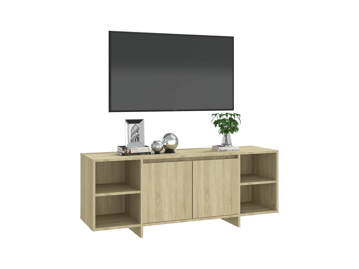 Mueble para TV  | Gabinete de TV |  Mueble de salón madera contrachapada roble Sonoma 130x35x50 cm