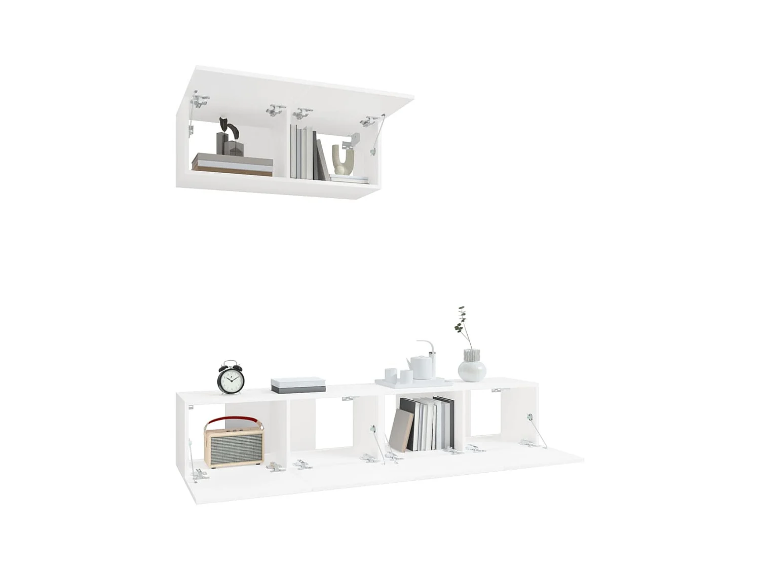 Ensemble de meubles TV | Bancs TV | Armoires TV 3 pcs Blanc Bois d'ingénierie