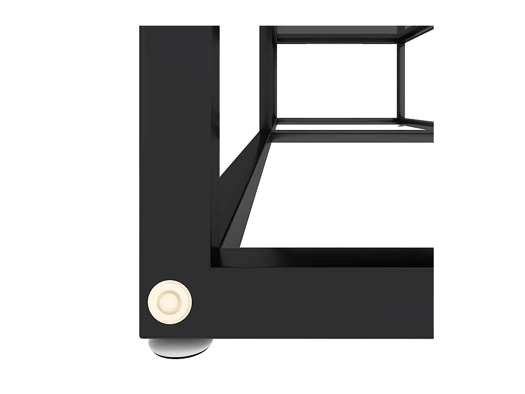 Mueble para TV  | Gabinete de TV |  Mueble de salón vidrio templado negro 140x40x40,5 cm