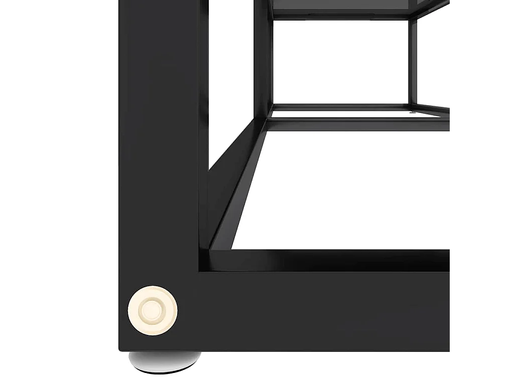 Meuble TV | Banc TV | Armoire TV Noir 140x40x40,5 cm Verre trempé