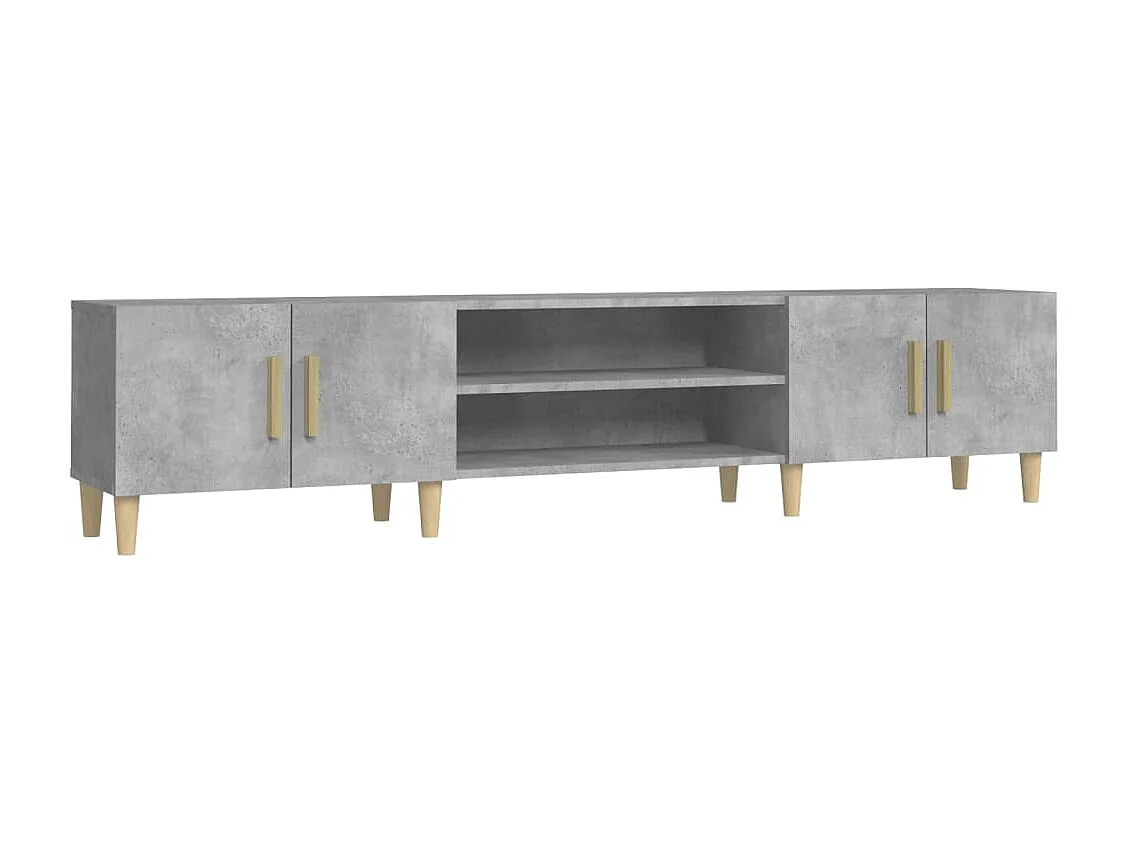 Meuble TV | Banc TV | Armoire TV gris béton 180x31,5x40 cm bois d'ingénierie