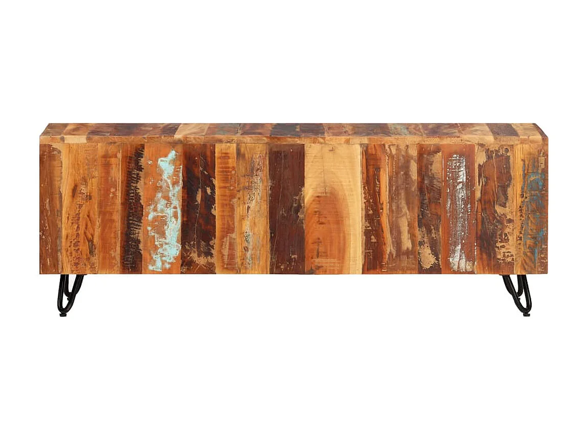 Meuble TV | Banc TV | Armoire TV 110x30x40 cm Bois massif de récupération