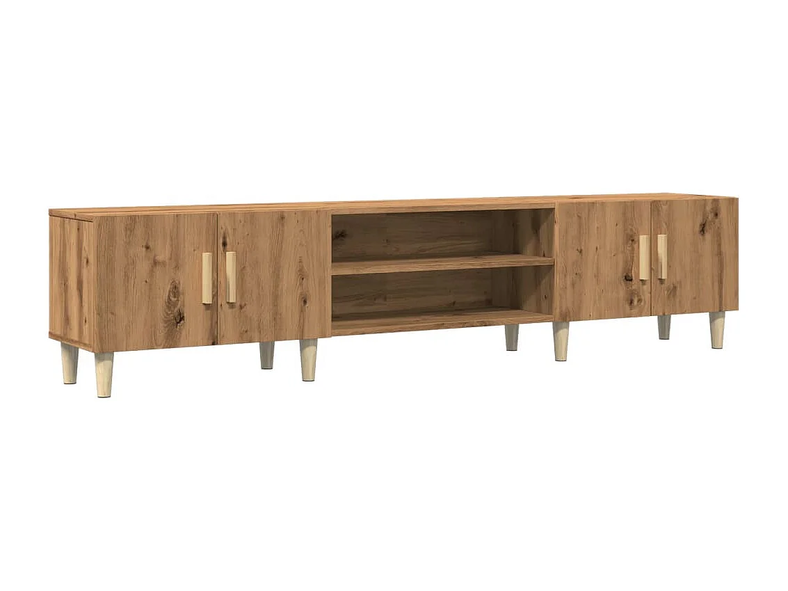 Meuble TV | Banc TV | Armoire TV chêne artisanal 180x31,5x40 cm bois d'ingénierie