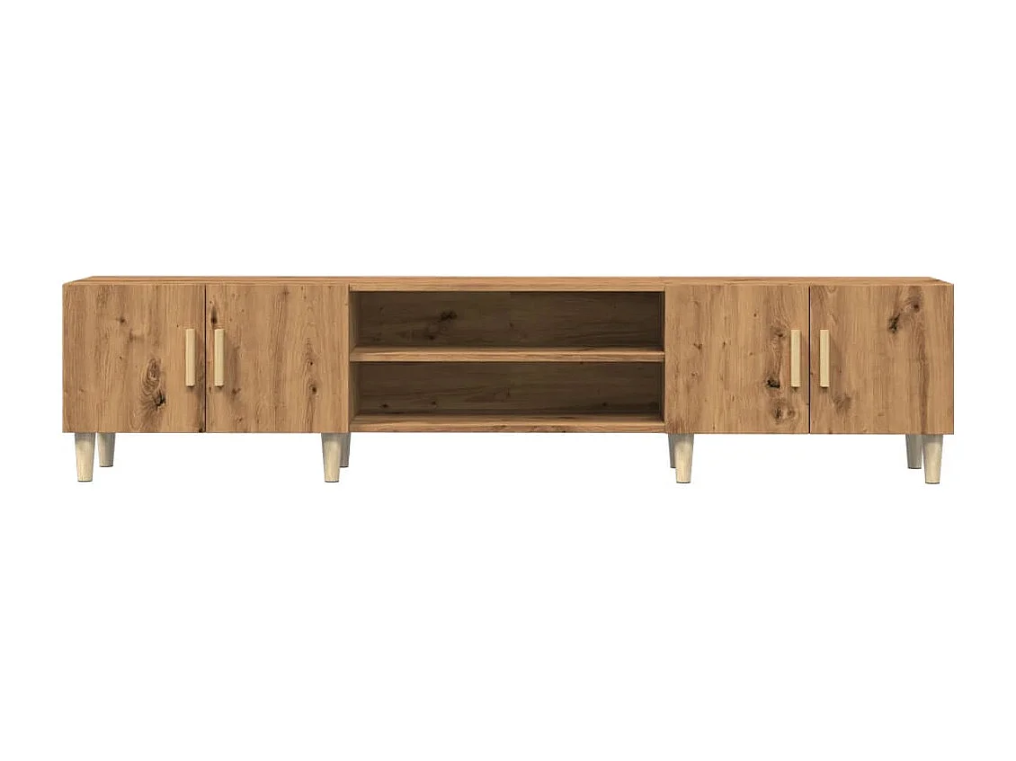 Meuble TV | Banc TV | Armoire TV chêne artisanal 180x31,5x40 cm bois d'ingénierie