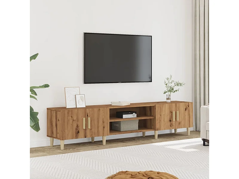 Mobile TV | Armadietto TV Rovere Artigianale 180x31,5x40 cm in Truciolato