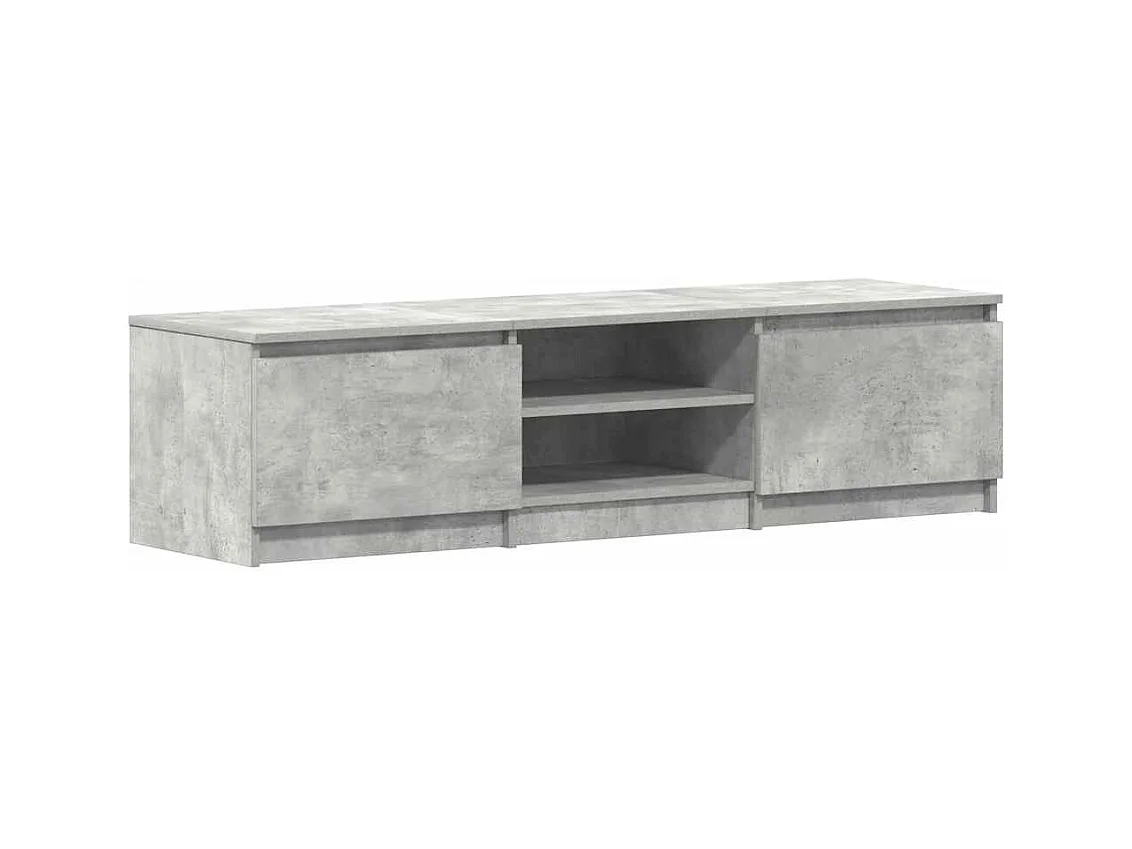 Mueble de TV | Mueble de salón madera contrachapada gris hormigón 140x40x35,5 cm