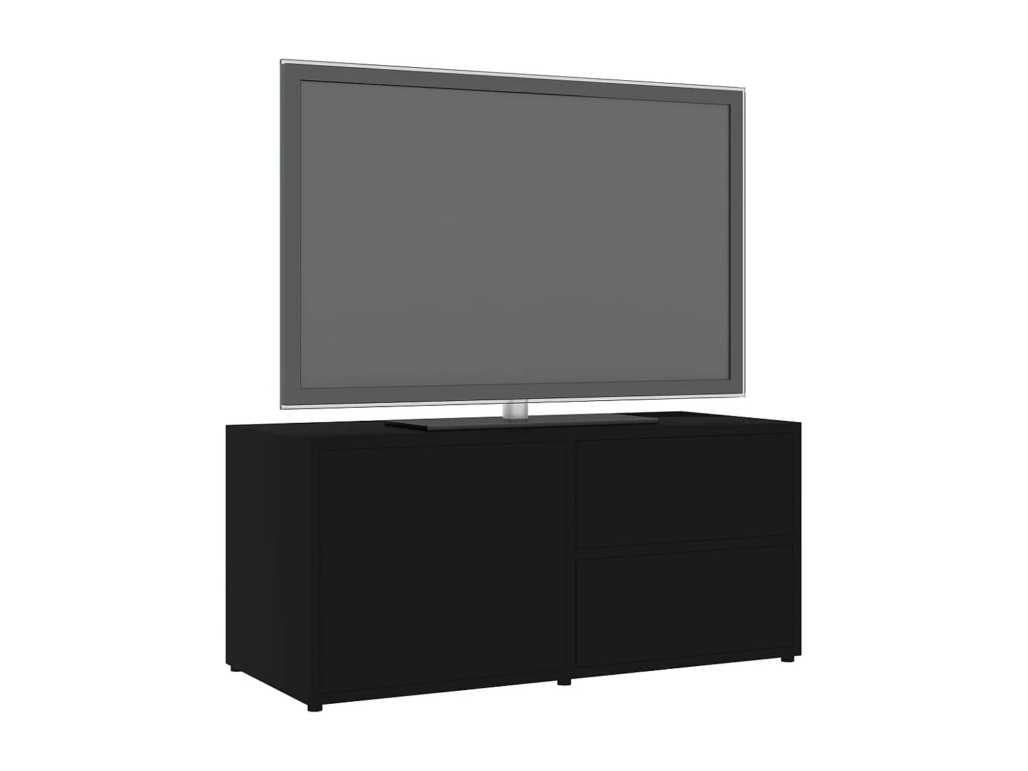 Mueble para TV  | Gabinete de TV |  Mueble de salón madera contrachapada negro 80x34x36 cm