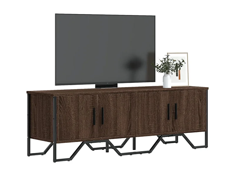 Tv-meubel | Tv-Bank | TV-kast122x34x41 cm bewerkt hout bruin eikenkleurig