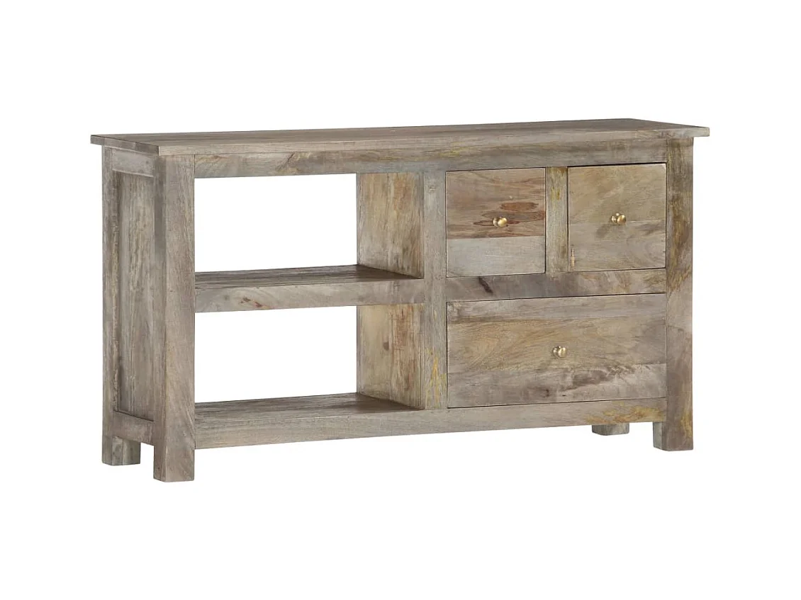 Mueble de TV | Mueble de salón de madera maciza de mango 100x30x55 cm