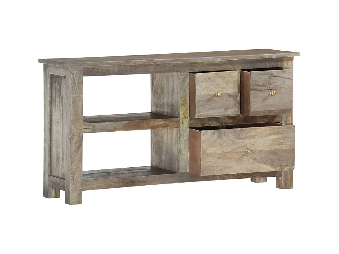 Mueble de TV | Mueble de salón de madera maciza de mango 100x30x55 cm