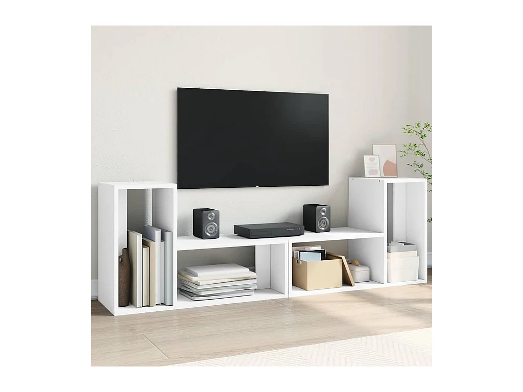 Meubles TV | Bancs TV | Armoires TV 2 pcs blanc 75x30x50 cm bois d'ingénierie