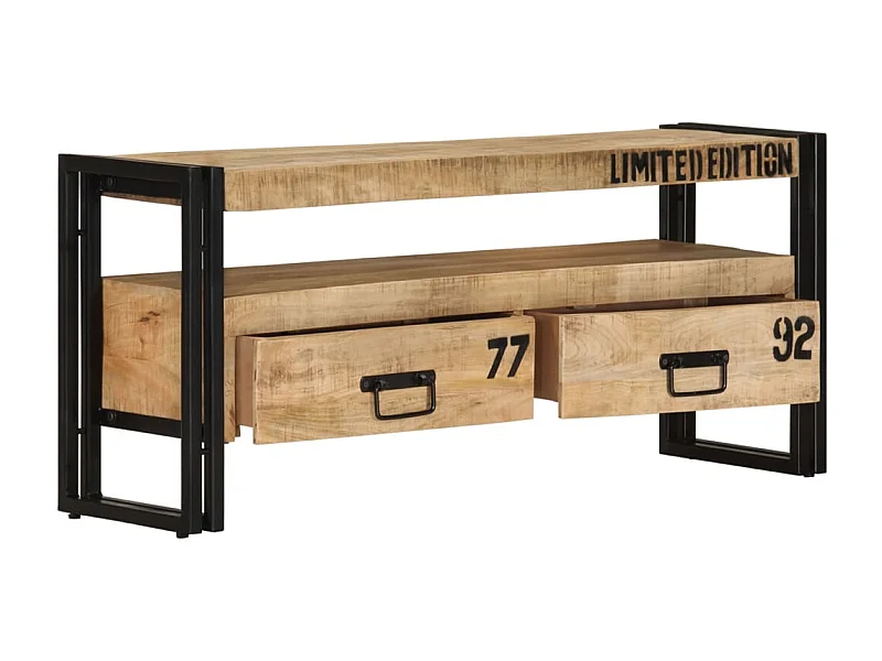 Mueble de TV | Mueble de salón de madera maciza de mango 100x30x45 cm