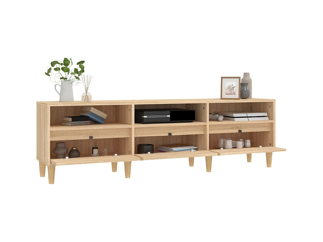 Tv-meubel | Tv-Bank | TV-kast150x30x44,5 cm bewerkt hout sonoma eikenkleurig