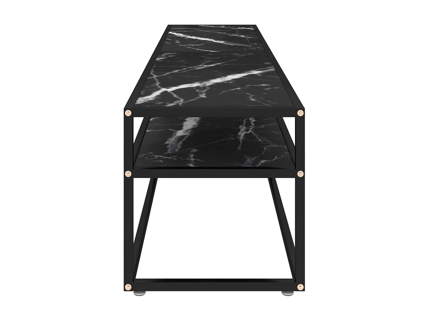 Meuble TV | Banc TV | Armoire TV marbre noir 180x40x40,5 cm verre trempé