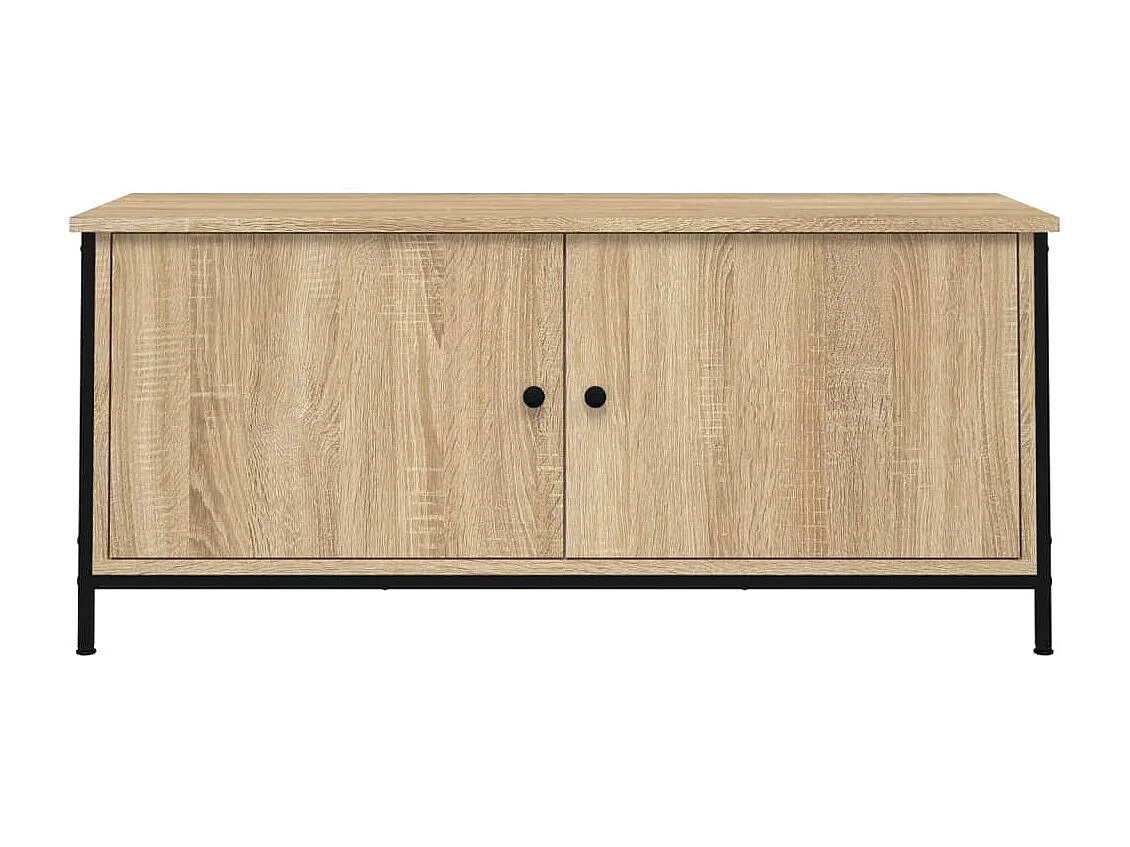Mueble TV | Gabinete de TV | Mueble de salón con puertas contrachapada roble Sonoma 102x35x45 cm