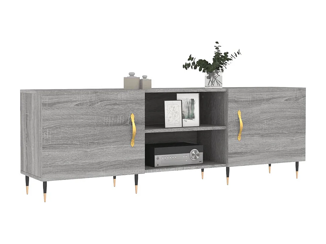 Mueble para TV  | Gabinete de TV |  Mueble de salón madera de ingeniería gris Sonoma 150x30x50 cm