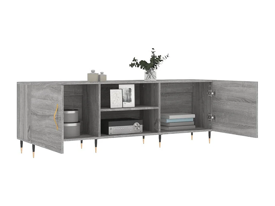 Mueble para TV  | Gabinete de TV |  Mueble de salón madera de ingeniería gris Sonoma 150x30x50 cm