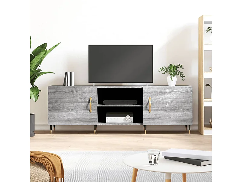 Mueble para TV  | Gabinete de TV |  Mueble de salón madera de ingeniería gris Sonoma 150x30x50 cm