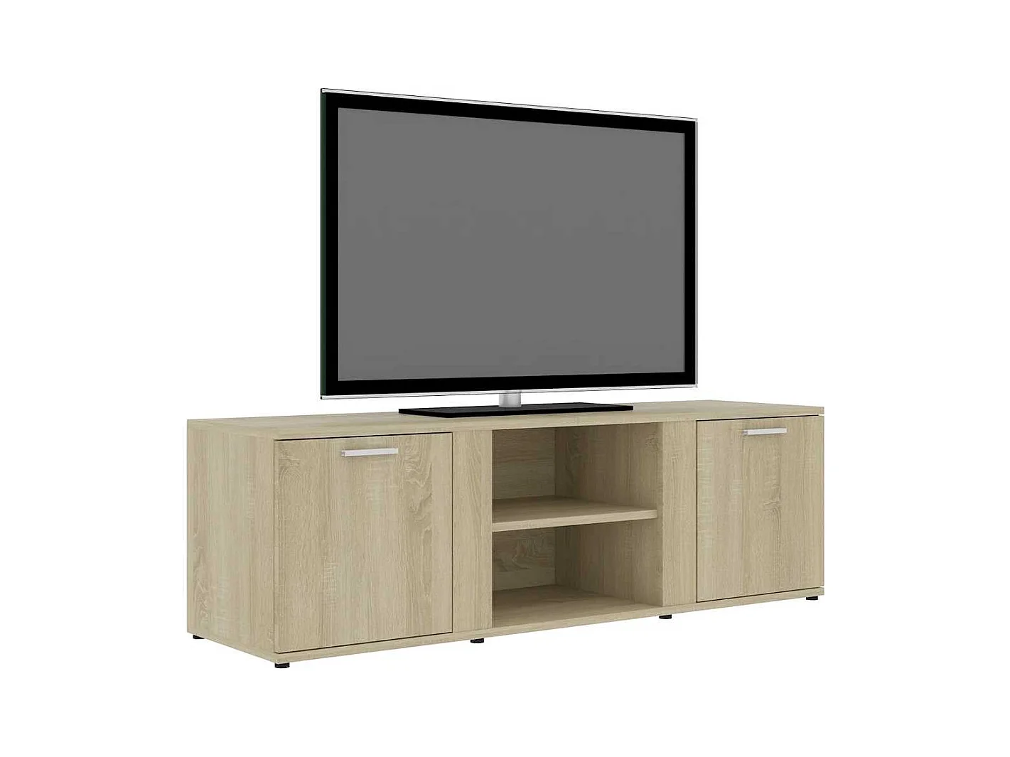 Mueble de TV | Mueble de salón madera contrachapada color roble 120x34x37 cm