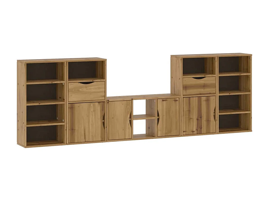 Meubles TV | Bancs TV | Armoires TV 5 pcs avec rangement ODDA bois de pin massif