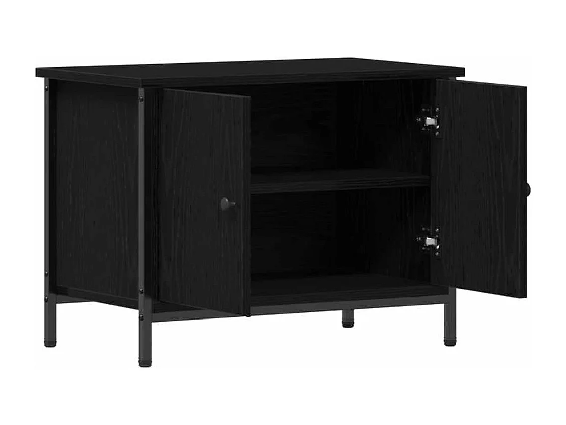 Mueble para TV  | Gabinete de TV |  Mueble de salón Roble negro 60 x 35 x 45 cm Madera contrachapada