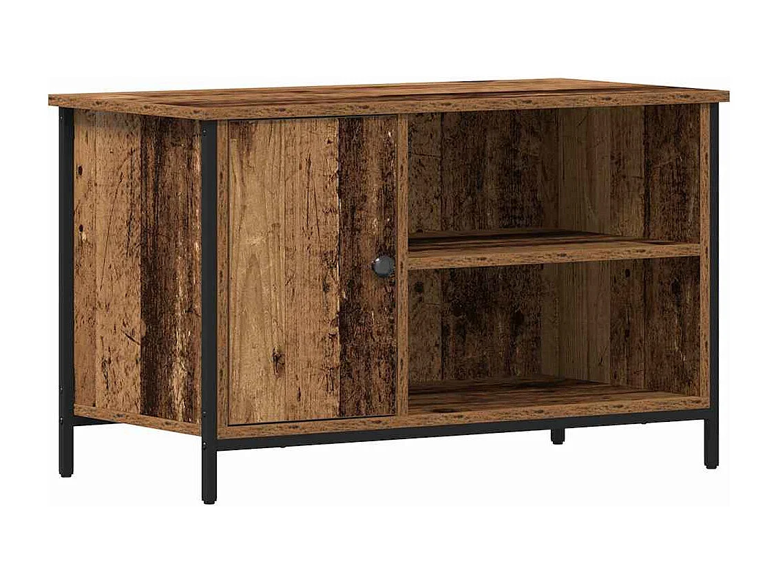 Meuble TV | Banc TV | Armoire TV en bois ancien 80x40x50 cm en bois aggloméré et acier