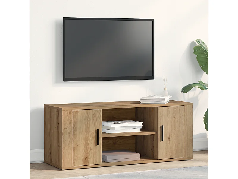 Mueble de TV | Mueble de salón Roble artisan 100 x 35 x 40 cm