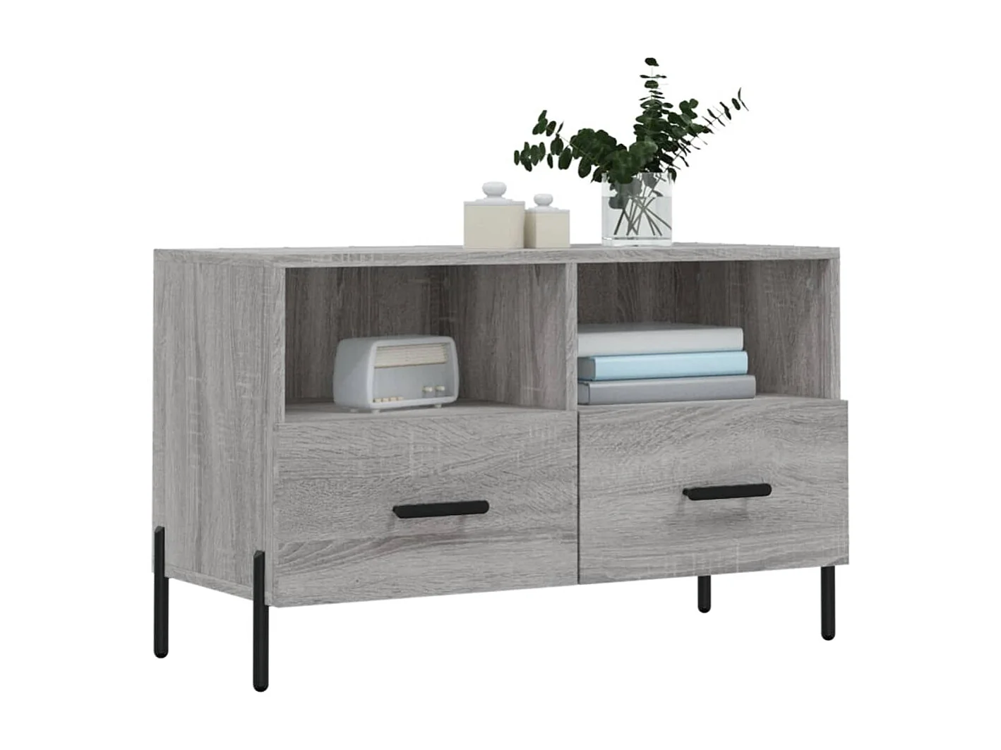 Mueble de TV | Mueble de salón madera de ingeniería gris Sonoma 80x36x50 cm