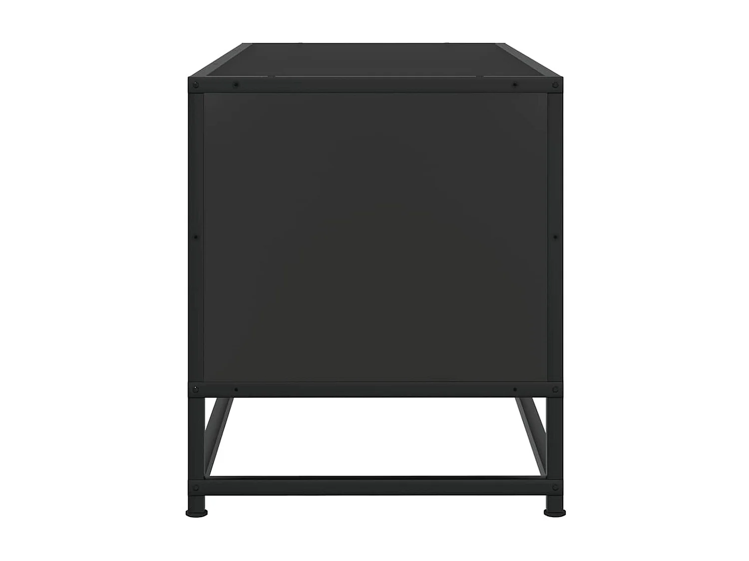 Tv-meubel | Tv-Bank | TV-kast100x34,5x40 cm bewerkt hout en metaal zwart