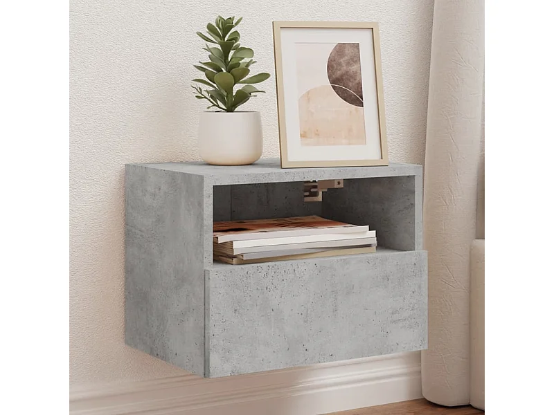 Mueble de pared TV | Gabinete de TV | Mueble de salón madera ingeniería gris hormigón 40x30x30 cm