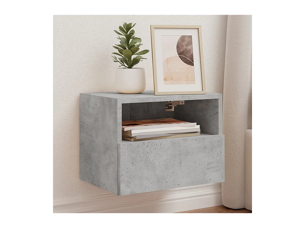 Mueble de pared TV | Gabinete de TV | Mueble de salón madera ingeniería gris hormigón 40x30x30 cm