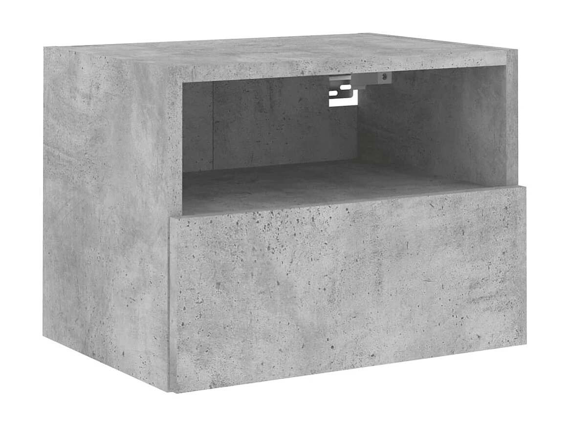 Meuble TV | Banc TV | Armoire TV mural gris béton 40x30x30 cm bois d'ingénierie