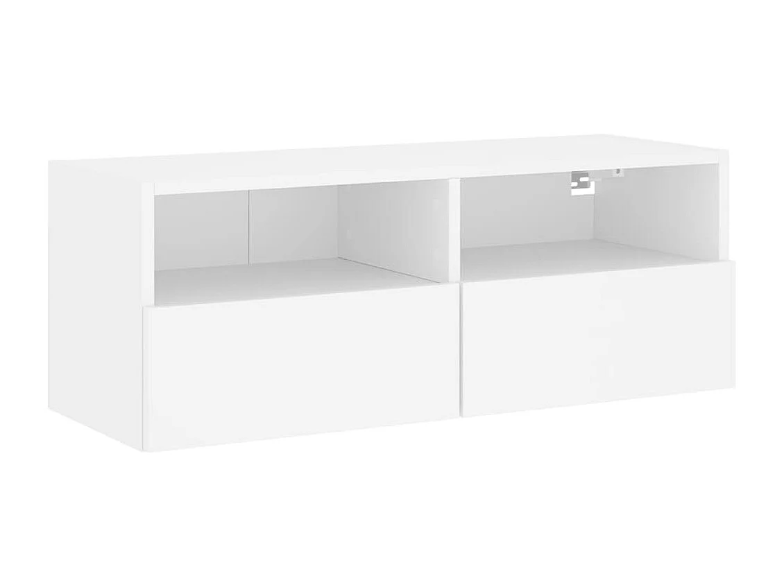 Meuble TV | Banc TV | Armoire TV mural blanc 80x30x30 cm bois d'ingénierie