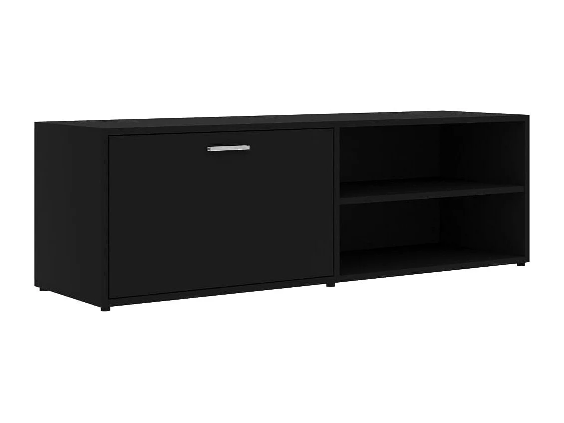 Mueble de TV | Mueble de salón madera contrachapada negra 120x34x37 cm